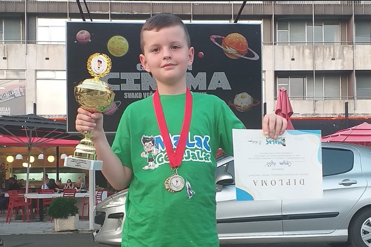 Osmogodišnji Ognjen Kojić iz Dervente srebrni u mentalnom računanju