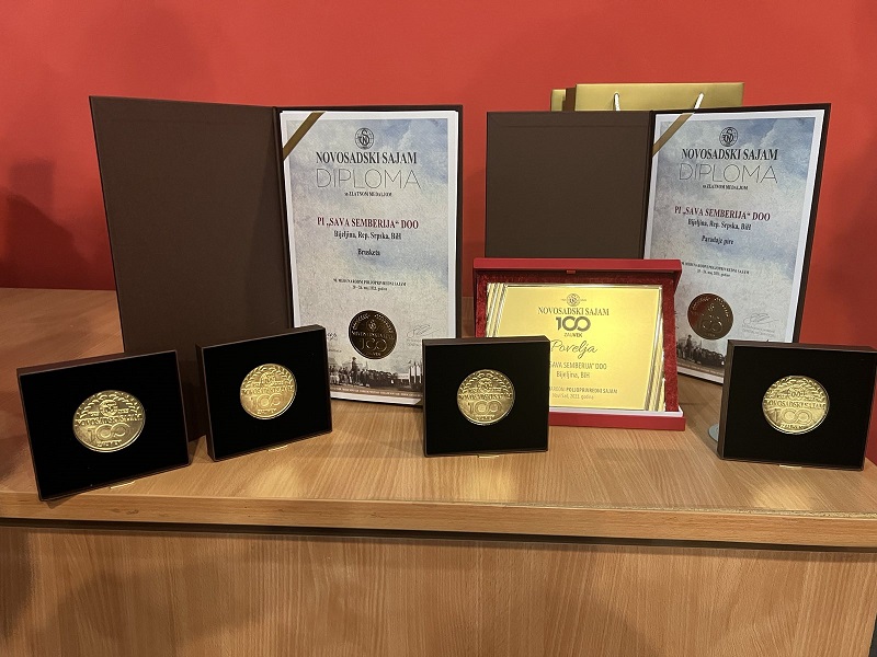 ISTORIJSKI USPIJEH “Sava Semberija” osvojila četiri zlatne medalje na Novosadskom sajmu