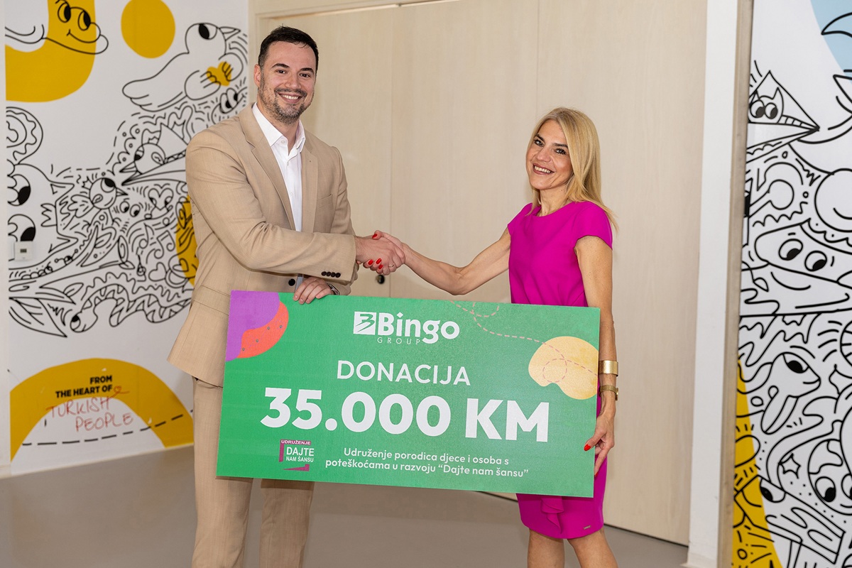 Bingo Group donirao 35.000 KM za unapređenje uslova u Dnevnom centru Udruženja „Dajte nam šansu“