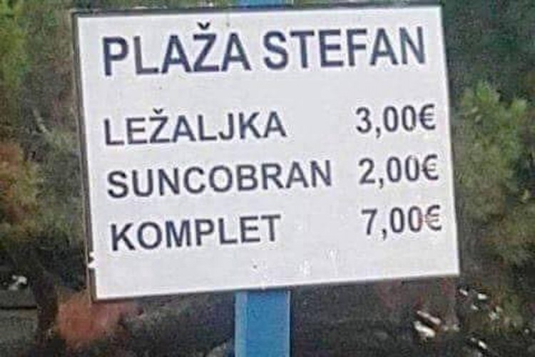 Čudna matematika na plaži u Crnoj Gori