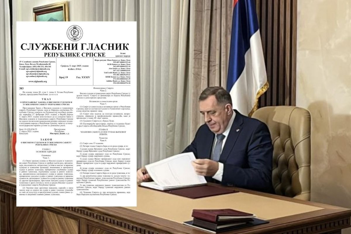 Šta piše u zakonima za koje je Dodik potpisao ukaze