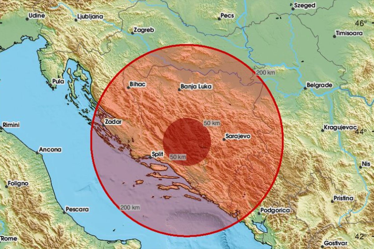 Zemljotres pogodio BiH, osjetio se i u Dalmaciji