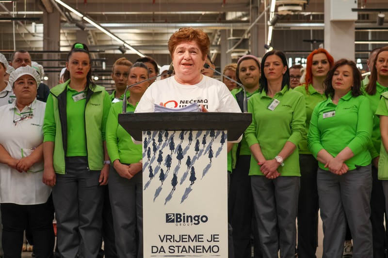 Više od 9.000 uposlenika Bingo Group, u preko 230 trgovina i 11 proizvodnih kompanija stalo sa radom 