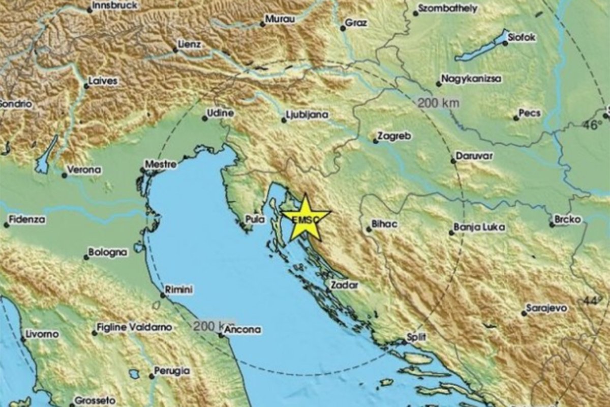 Zemljotres kod Senja, osjetio se od Rijeke do Raba