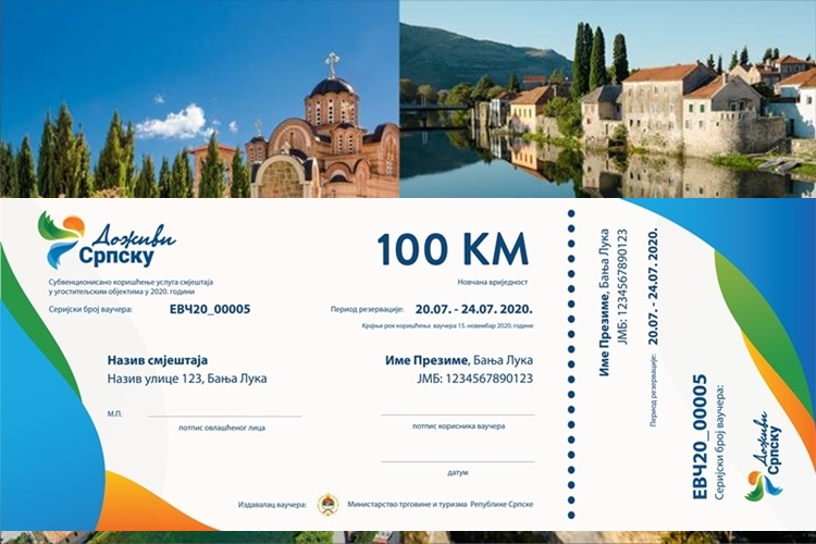 Od danas moguće korištenje turističkih vaučera od 100 KM