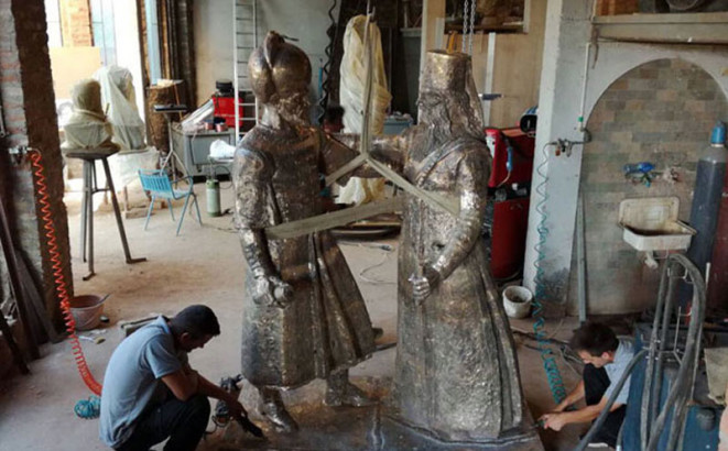 Andrićgrad - Spomenik braći Sokolović na Vidovdan