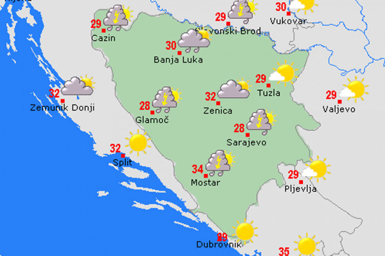 Kakvo nas vrijeme očekuje narednih dana?