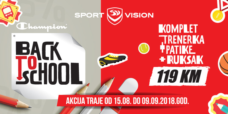 BACK TO SCHOOL – Champion pogodnosti za školarce