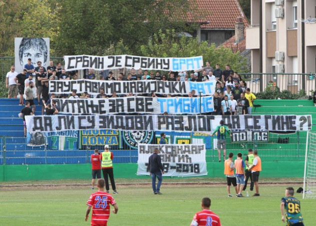 Navijači Zemuna povodom tragične pogibije Aleksandra Pantića poslali snažnu poruku!