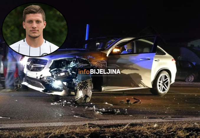 Fudbaler Luka Jović doživio saobraćajku u Bijeljini /FOTO/