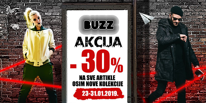 Iskoristi dodatnih 30% popusta u BUZZ SHOPU