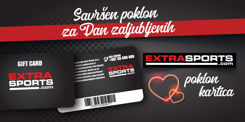 ODABERI SAVRŠEN POKLON ZA DAN ZALJUBLJENIH – EXTRA SPORTS POKLON  KARTICA