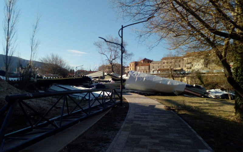 Nezapamćeno nevrijeme u Trebinju /FOTO/