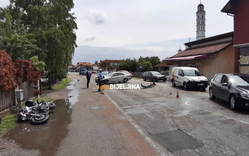 Bijeljina: Udaren motociklista na koridoru /FOTO/