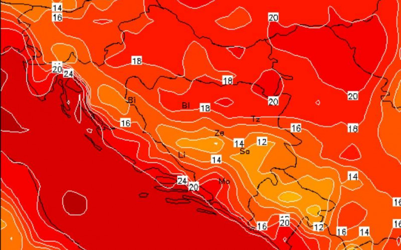Upaljen narandžasti meteoalarm u dijelovima BiH