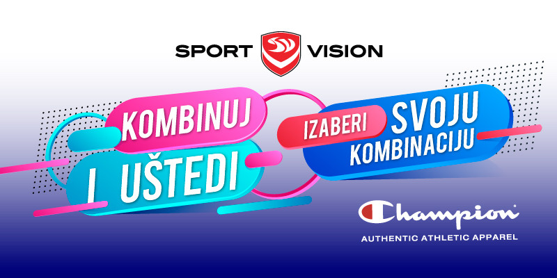 Izaberi svoju Champion ili Ellesse kombinaciju u Sport Visionu