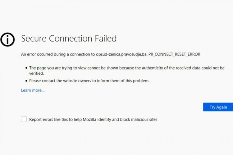 Pali sajtovi tužilaštava i sudova u BiH