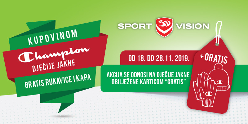 Gratis kapa uz kupovinu Champion jakne