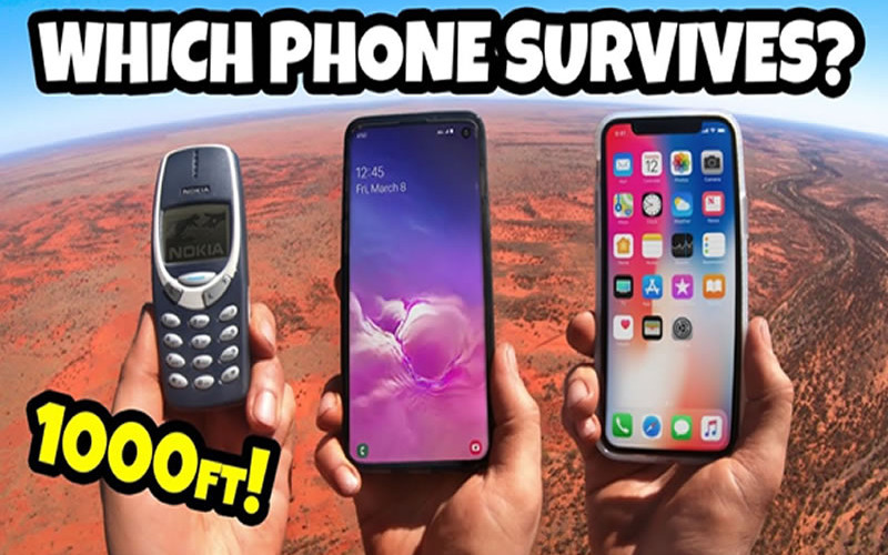 Eksperiment: Mogu li iPhone, Samsung i Nokia 3310 preživjeti pad s 300 metara?