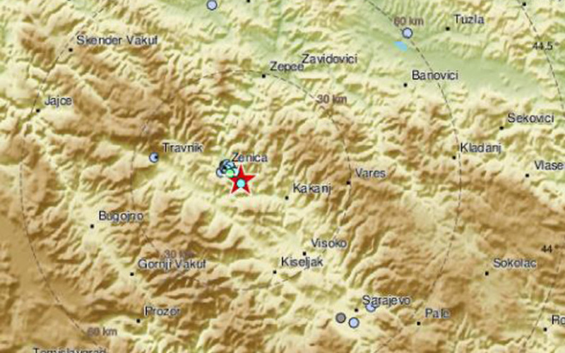 Za dva sata BiH pogodila dva zemljotresa