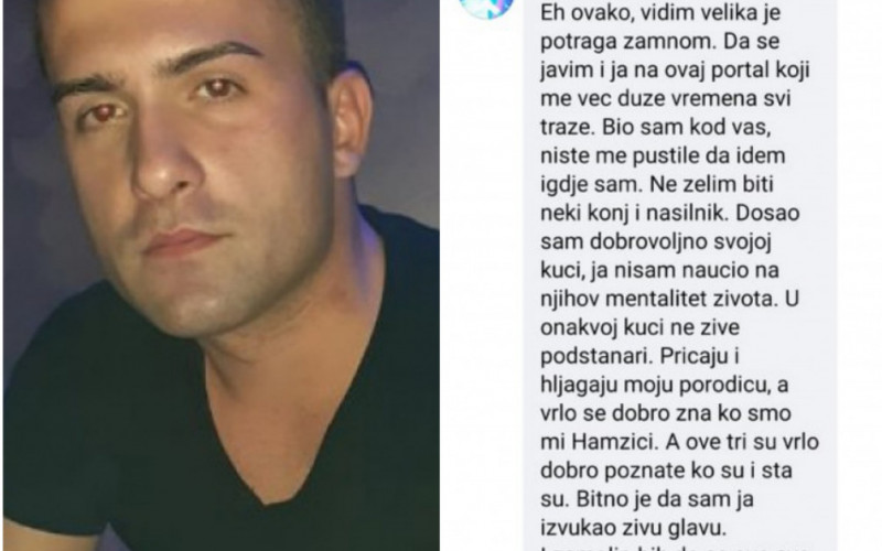 Konačno se oglasio Elvedin Hamzić, kojeg su otele djevojke: Izvukao sam živu glavu