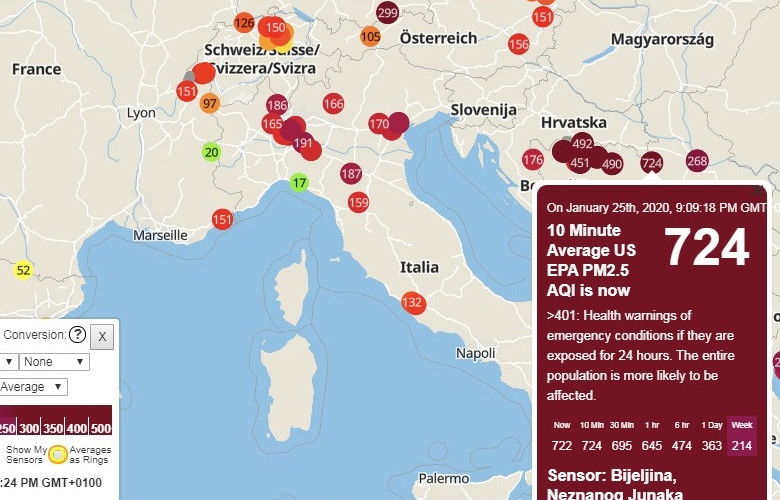 BIJELJINA I VEČERAS NAJZAGAĐENIJI GRAD U EVROPI Alarmantni podaci objavljeni u 21 čas