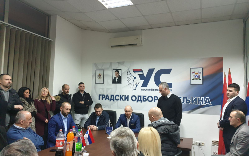 Posjeta Petkovića i Radovića Gradskom odboru Ujedinjene Srpske u Bijeljini /FOTO/