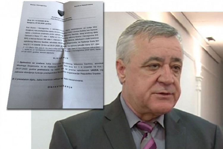 Sud BiH ukinuo zabranu: General Savčić ostaje na čelu BORS-a