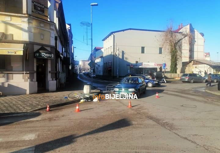 Bijeljina: Udaren biciklista kod autobuske /FOTO/