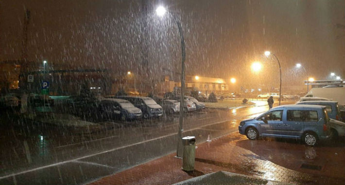 U Banjaluci pada snijeg