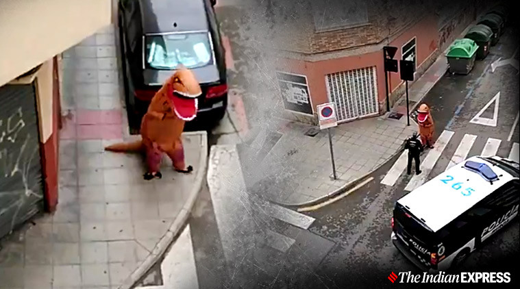 Šalom protiv korone: Izašao iz stana baciti smeće u kostimu T-Rexa