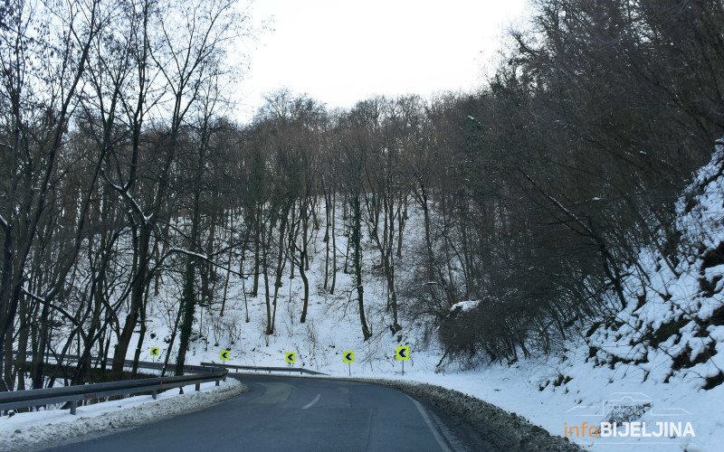 Poledica i ugažen snijeg na dionicama u višim predjelima