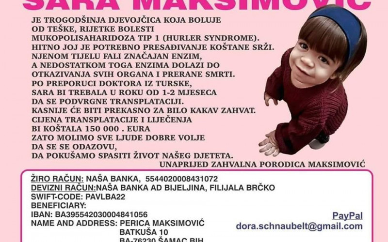 POMOZIMO MALOJ SARI Udruženje likovnih umjetnika Sveti Luka ogranizuje humanitarnu aukciju /FOTO/