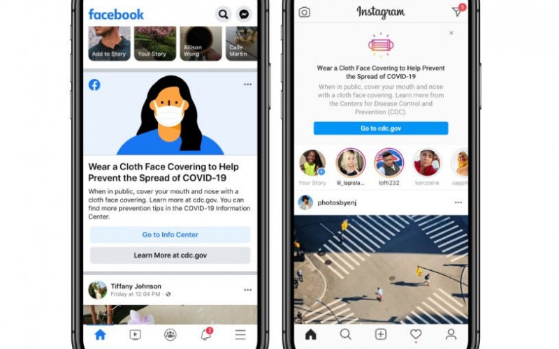 Facebook i Instagram će vas podsjećati na nošenje maske