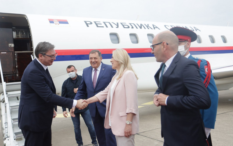 Dodik i Cvijanović dočekali Vučića