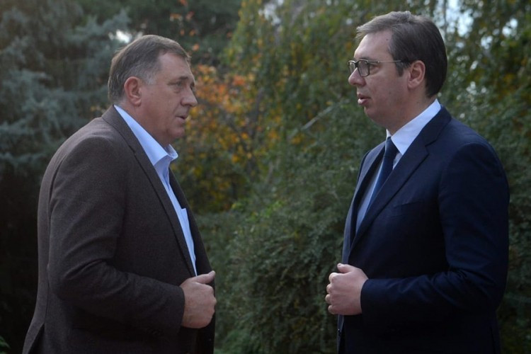 Počeo sastanak Dodika i Vučića u Beogradu