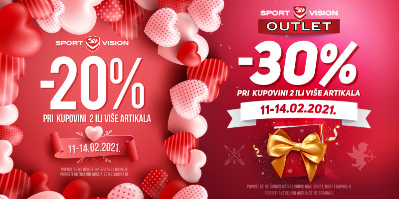 Kupovina je ljepša u paru uz SPORT VISION SNIŽENJA