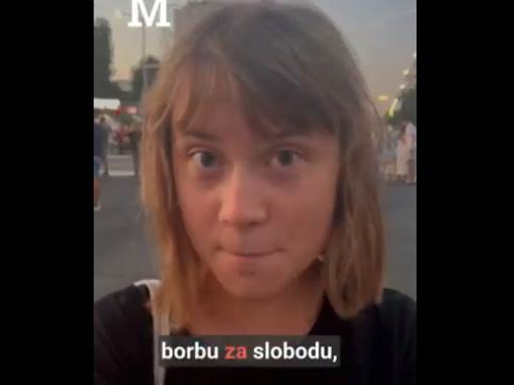 Greta Tunberg na protestu u Beogradu (VIDEO)