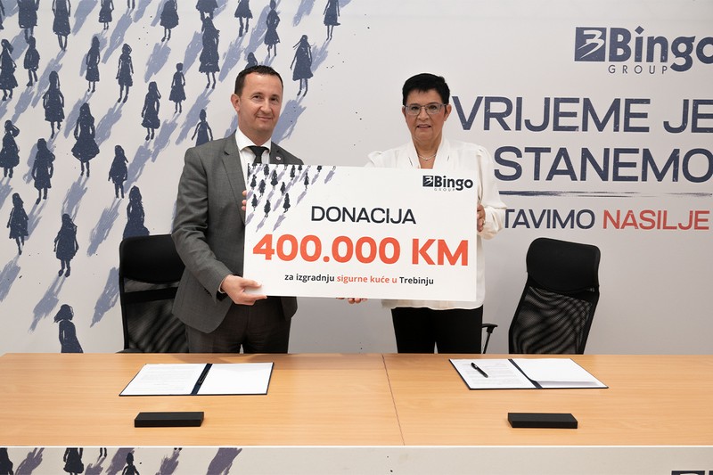 Bingo donirao 400.000 KM za izgradnju prve sigurne kuće u Trebinju (FOTO)