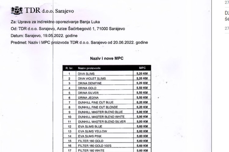 PONOVO POSKUPLJUJU CIGARE Pogledajte koje i koliko će koštati