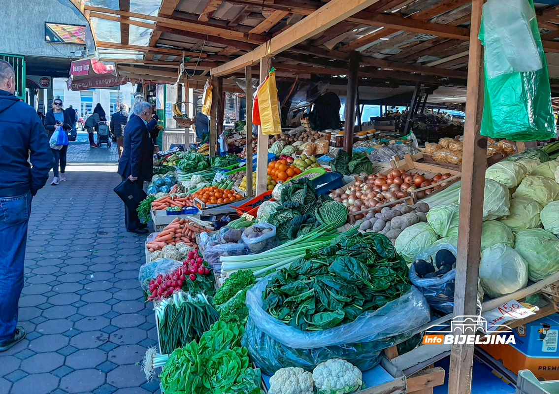 Poredili smo cijene na pijacama u Bijeljini i Banjaluci: Gdje je jeftinije?