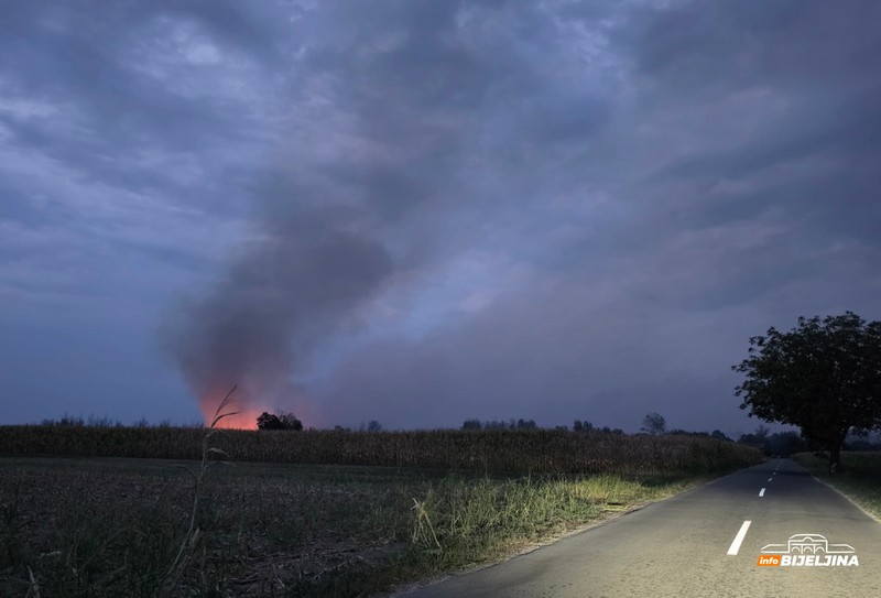 Policija i vatrogasci u Amajlijama: Blokiran put, kiša nije ugasila požar (FOTO)