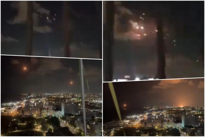 Objavljeni prvi snimci napada Irana na Izrael: Desetine raketa iznad Tel Aviva