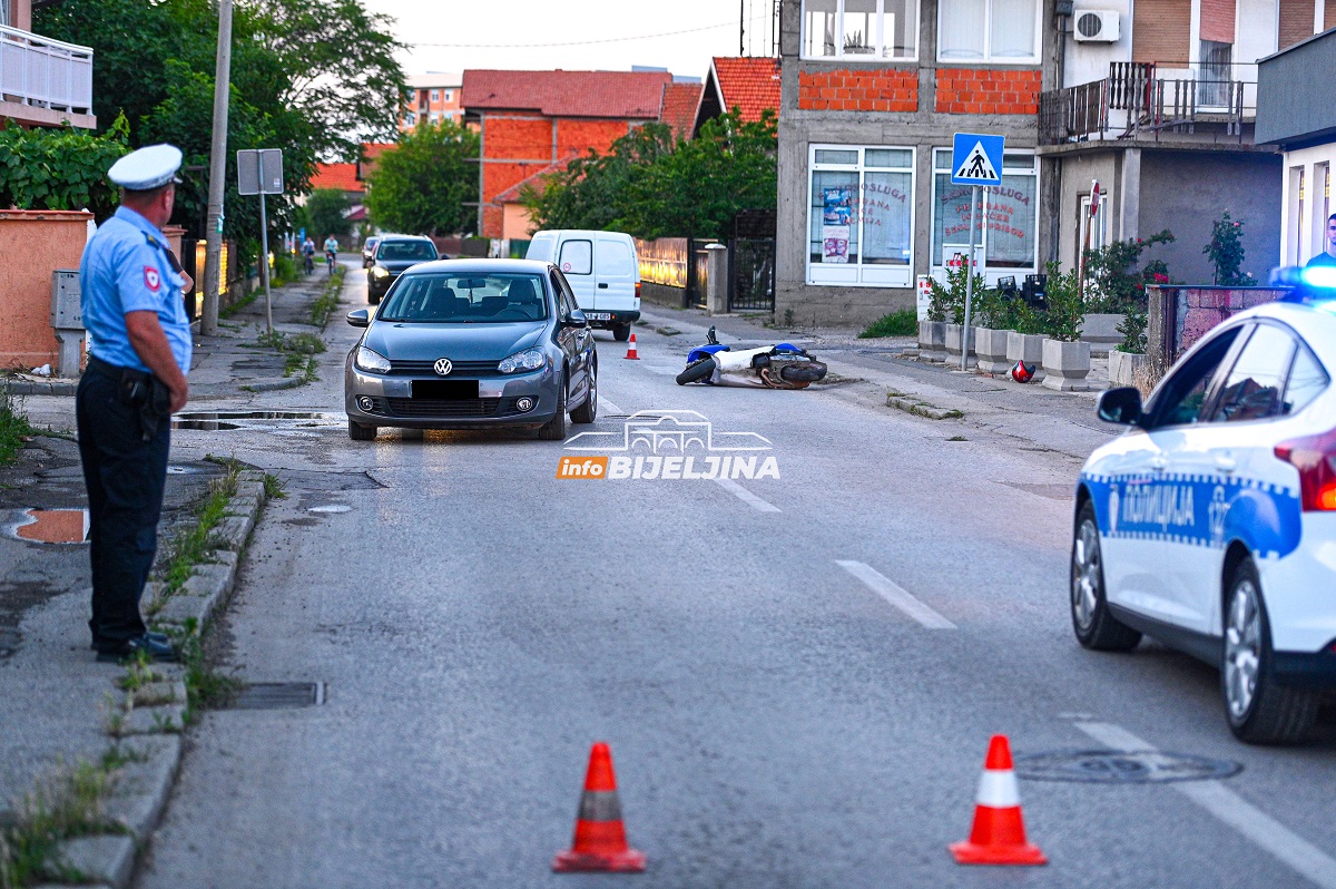 Nezgoda u Bijeljini, POVRIJEĐEN motociklista (FOTO)