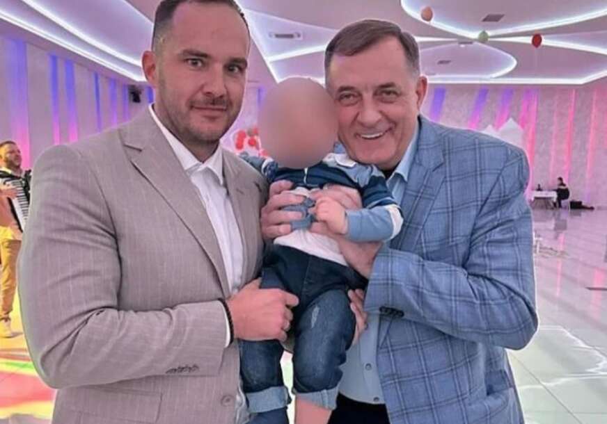 Dodik na krštenju sina Vice Zeljkovića 