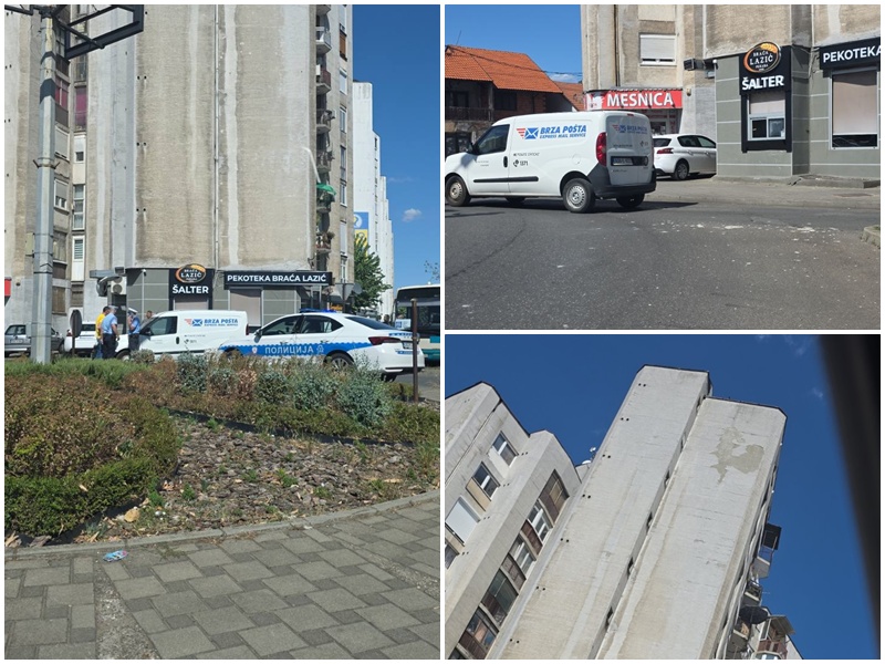 Bijeljina: Fasada sa zgrade pala na vozilo, intervenisala policija (FOTO)