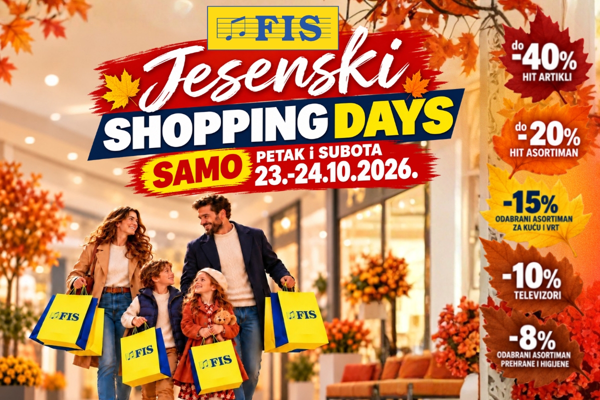 FIS Jesenski Shopping Days: Dva dana odličnih popusta i još povoljnije kupovine