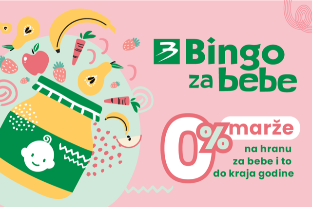 Bingo se do kraja godine odriče marže na hranu za bebe 