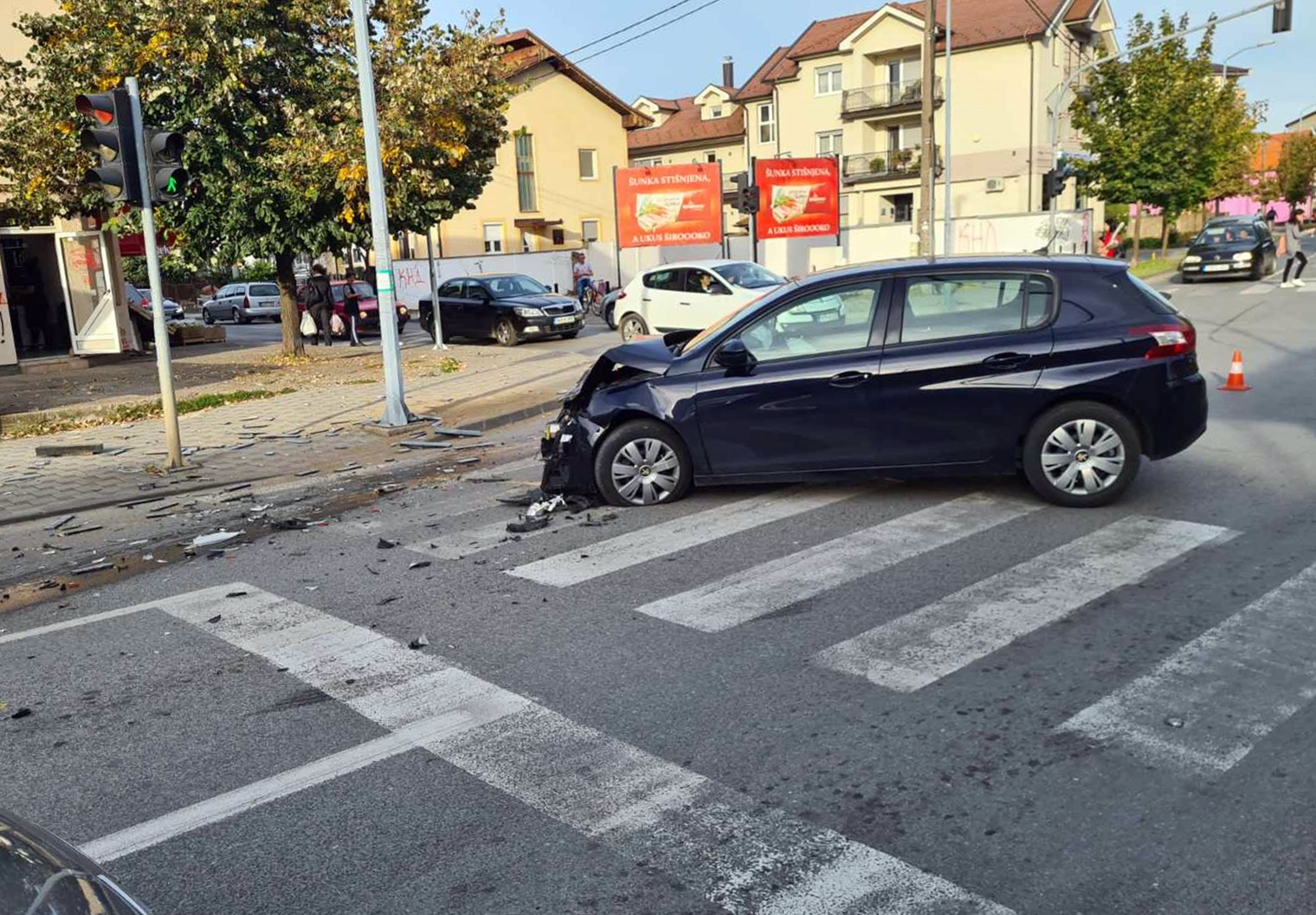 Bijeljina: Sudar u Majevičkoj ulici, usporen saobraćaj (FOTO)