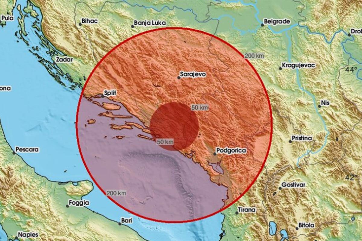 Zemljotres u Crnoj Gori, osjetio se i u BiH